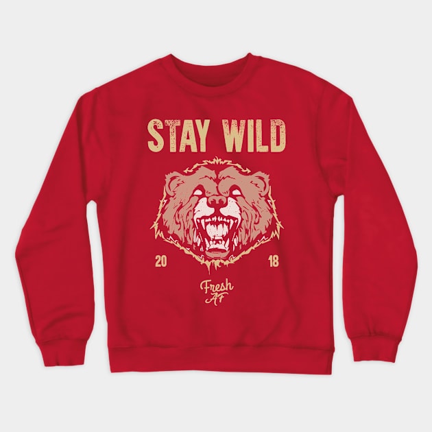 Stay Wild Crewneck Sweatshirt by freshafclothing